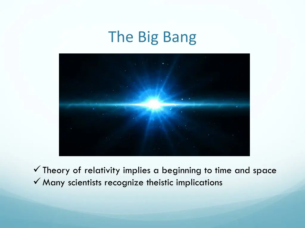 the big bang