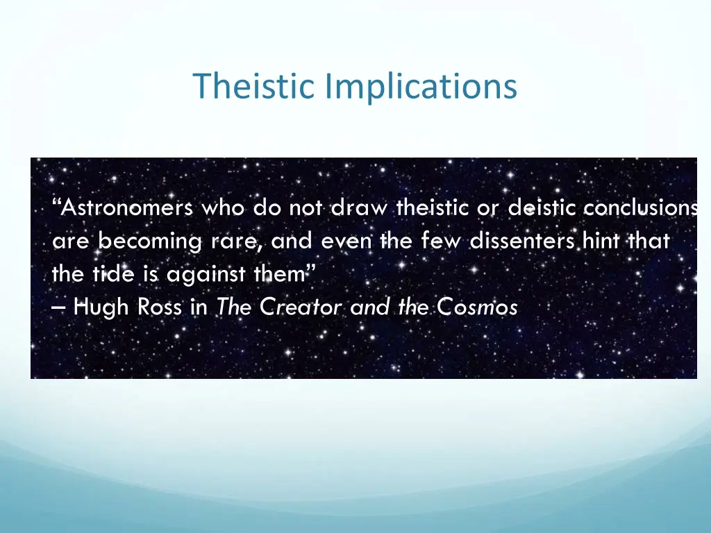 theistic implications