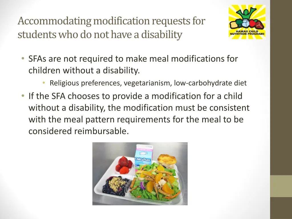 accommodating modification requests for students