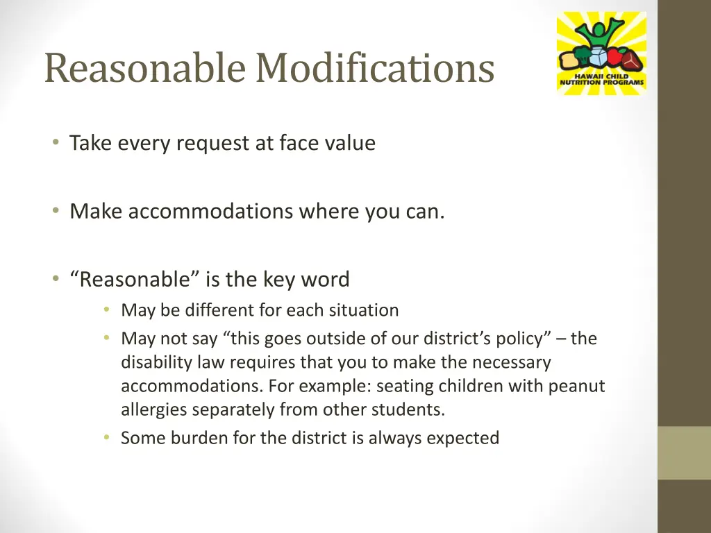 reasonable modifications 1