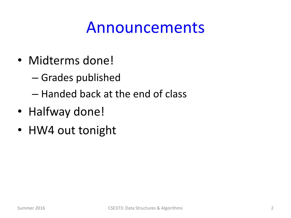 announcements
