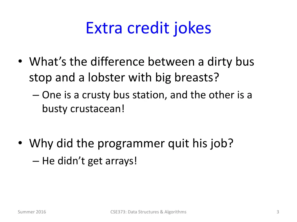 extra credit jokes