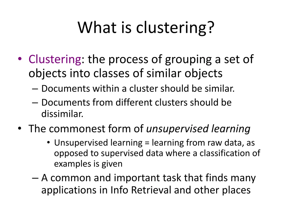 what is clustering 1