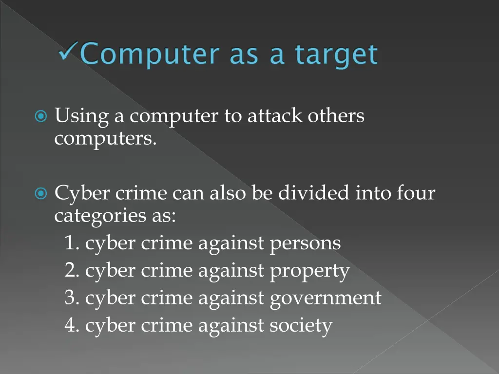 computer as a target