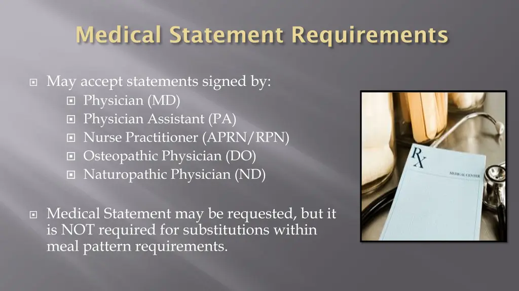 medical statement requirements 1