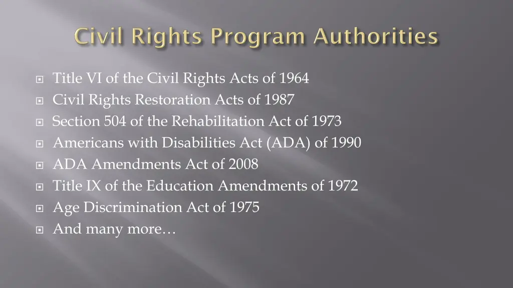 title vi of the civil rights acts of 1964 civil