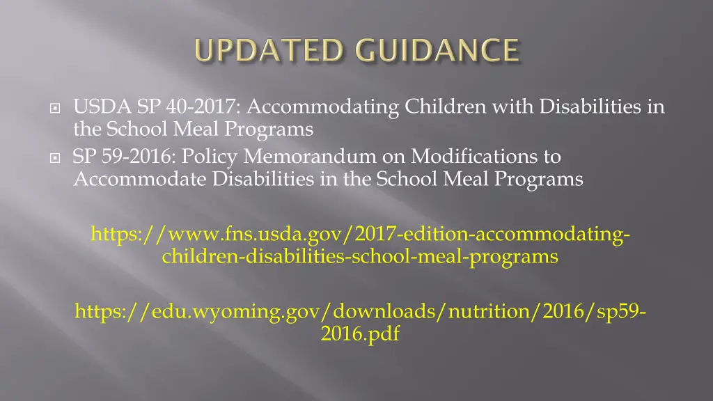 usda sp 40 2017 accommodating children with