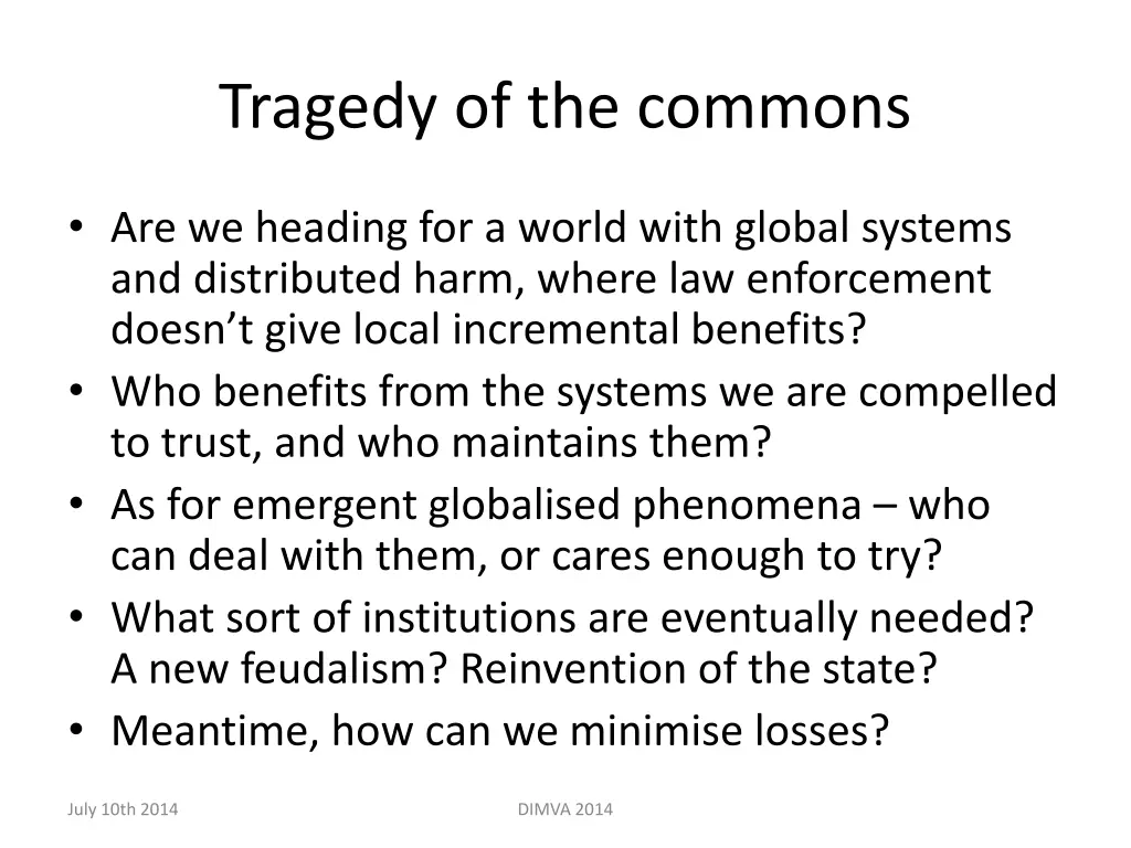 tragedy of the commons
