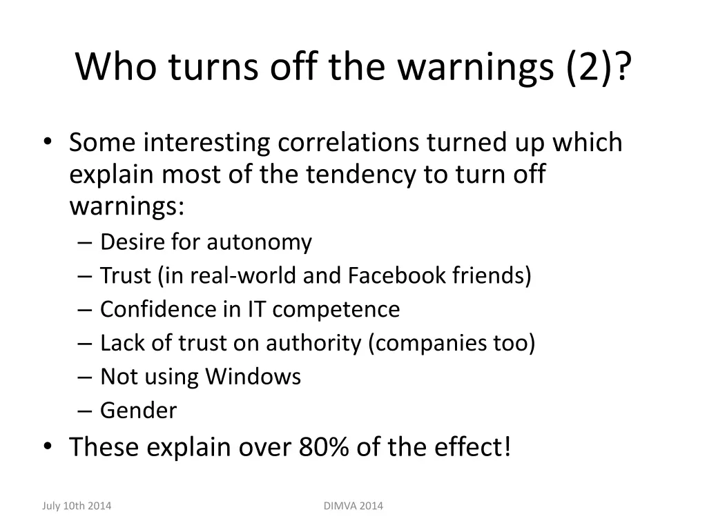 who turns off the warnings 2