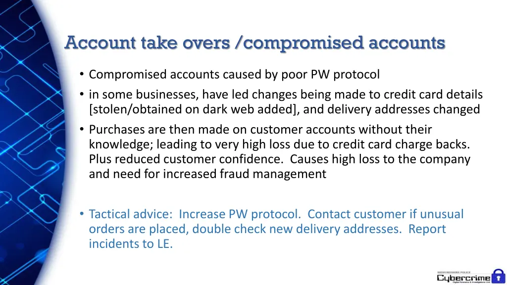 account take overs compromised accounts