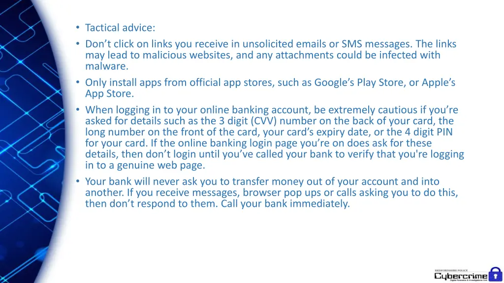 tactical advice don t click on links you receive