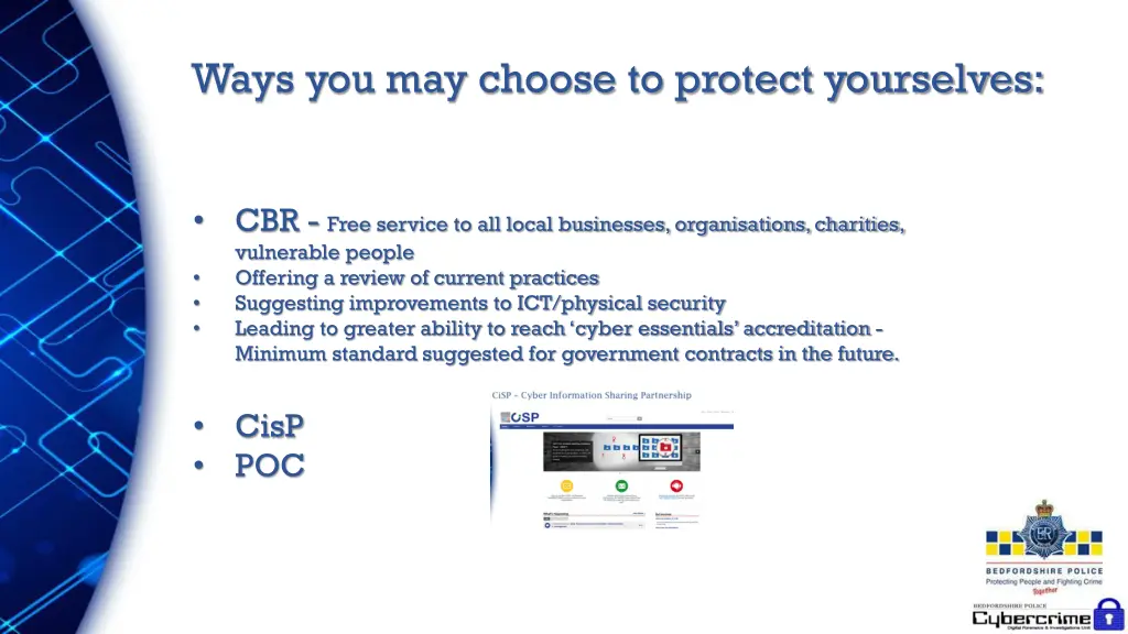 ways you may choose to protect yourselves