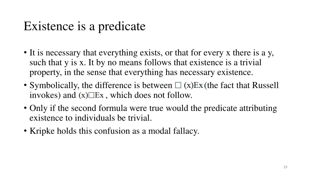 existence is a predicate