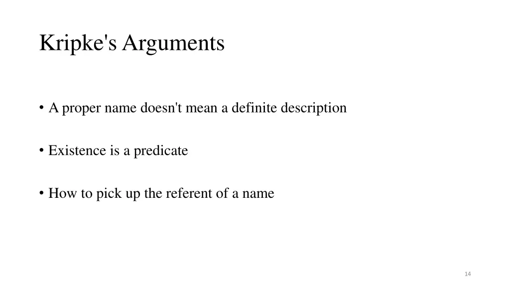 kripke s arguments