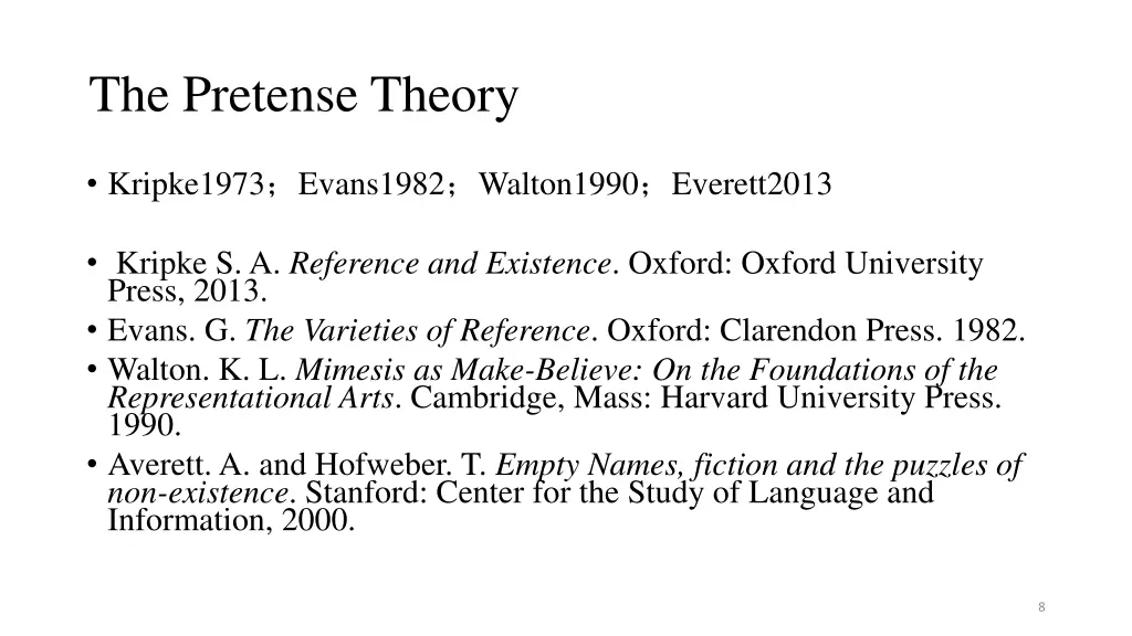 the pretense theory
