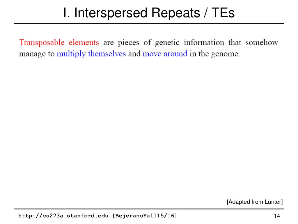 i interspersed repeats tes