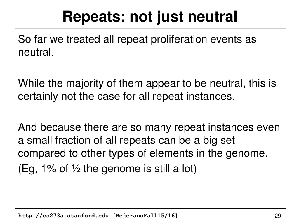 repeats not just neutral