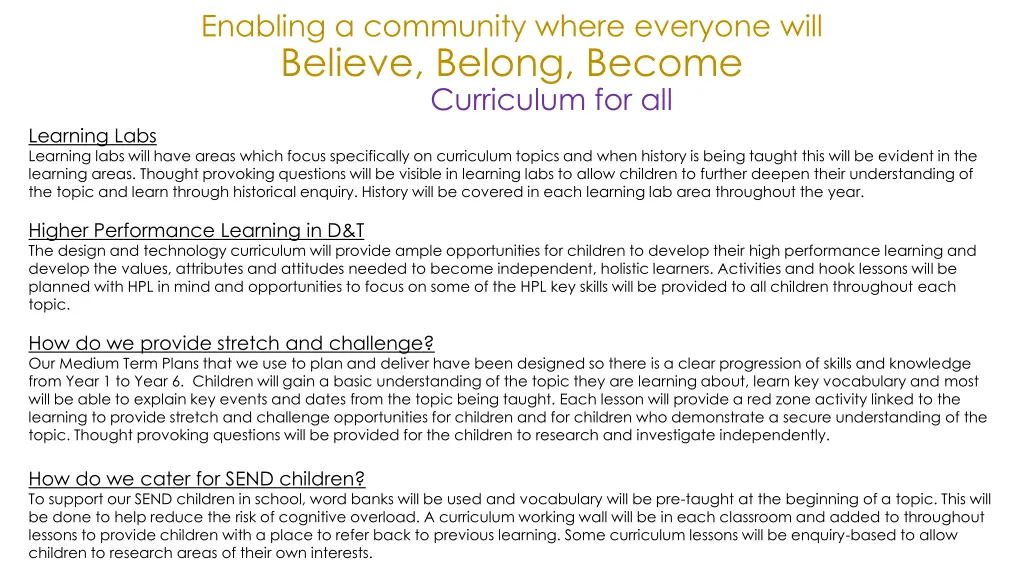enabling a community where everyone will believe 29