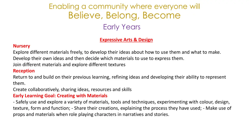 enabling a community where everyone will believe 9