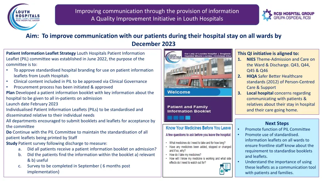 improving communication through the provision