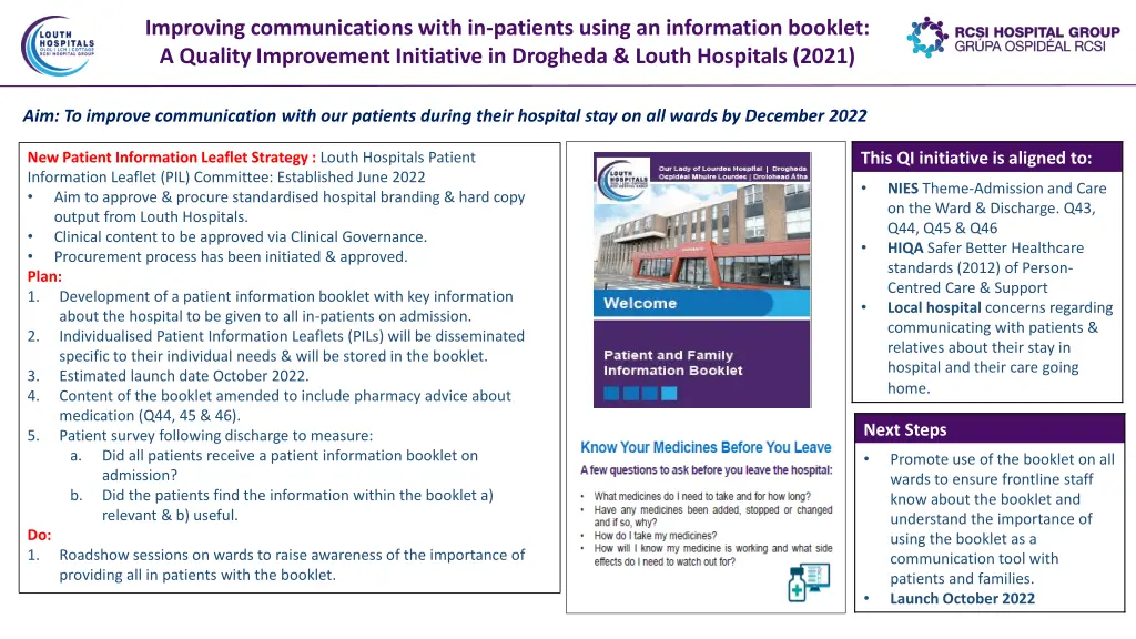 improving communications with in patients using