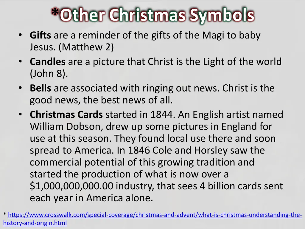 other christmas symbols gifts are a reminder