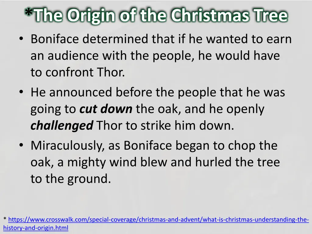 the origin of the christmas tree boniface