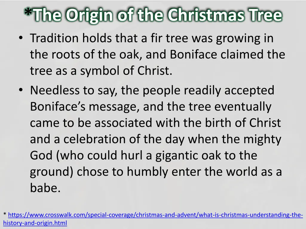the origin of the christmas tree tradition holds