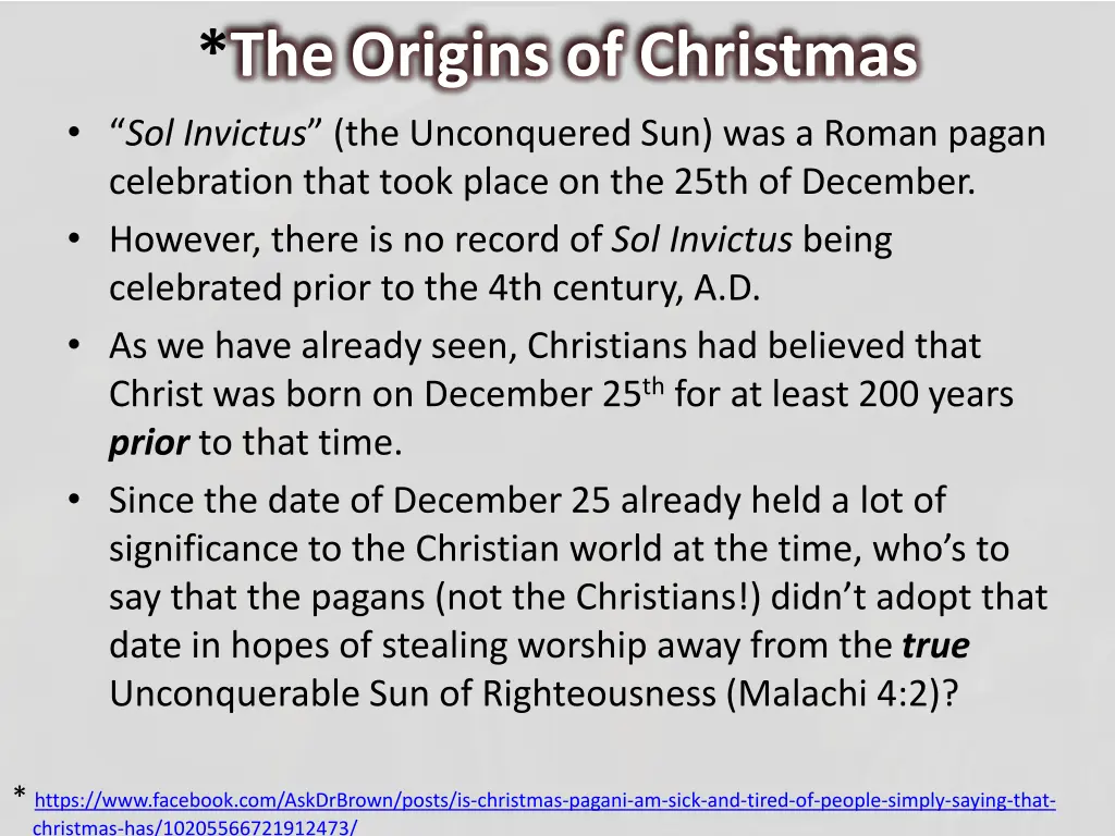 the origins of christmas sol invictus