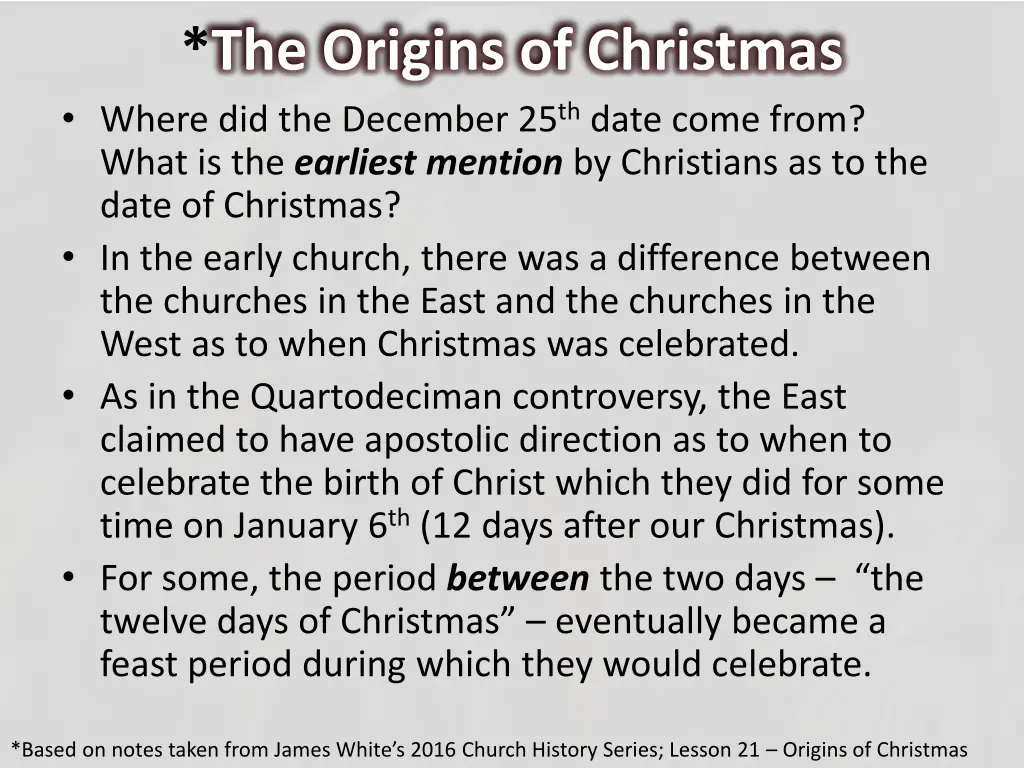the origins of christmas where did the december
