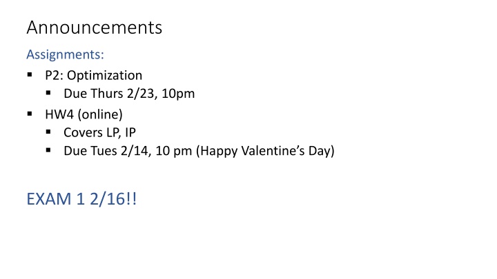 announcements