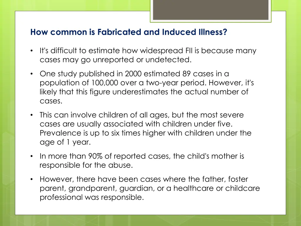 how common is fabricated and induced illness