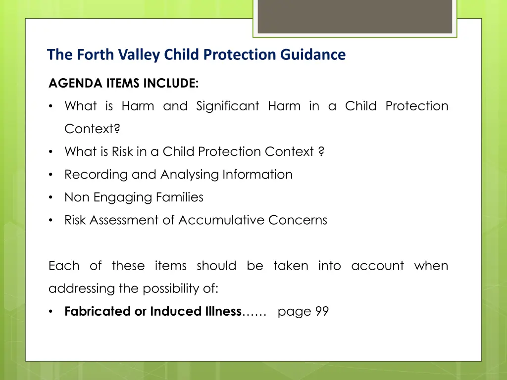 the forth valley child protection guidance