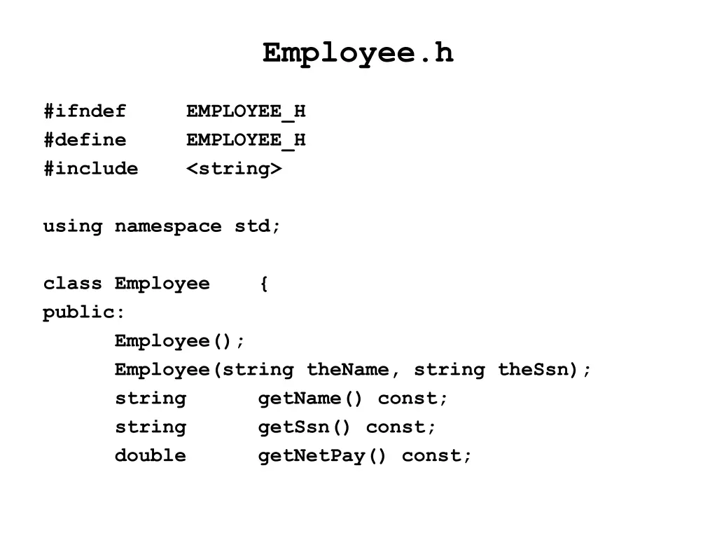 employee h