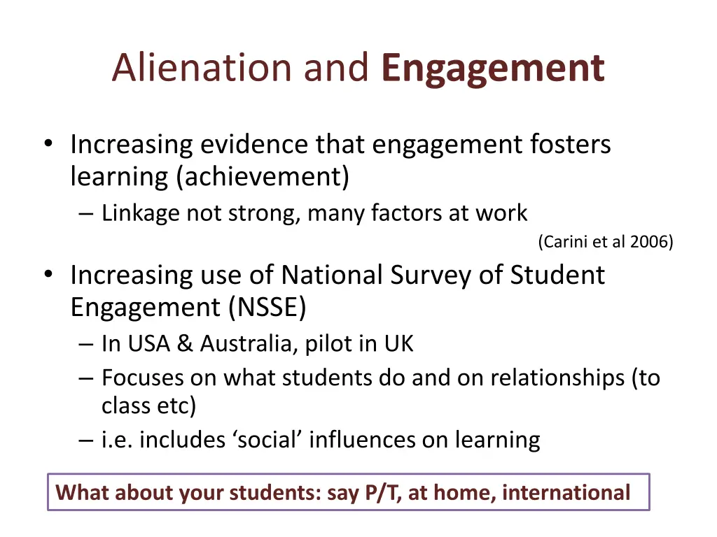 alienation and engagement 1