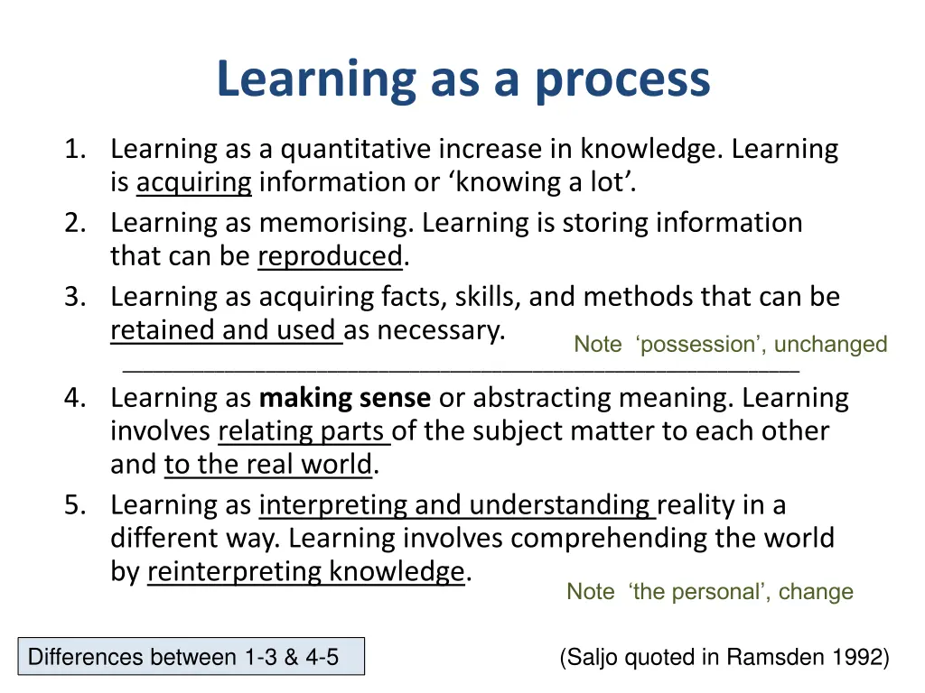 learning as a process