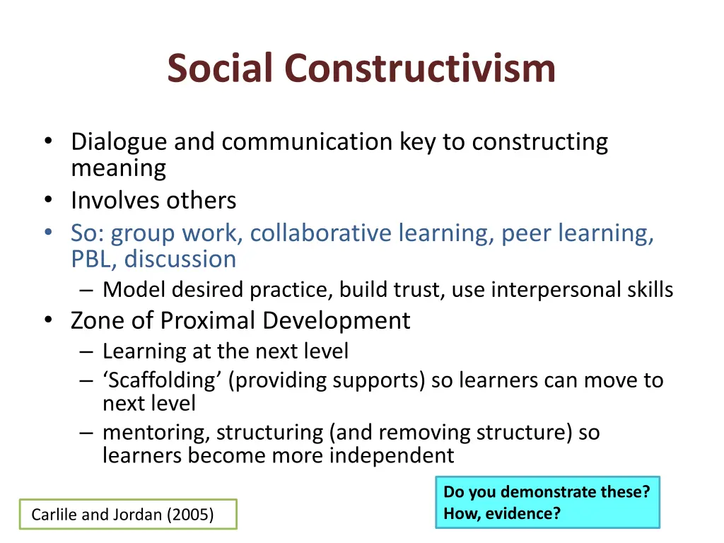 social constructivism
