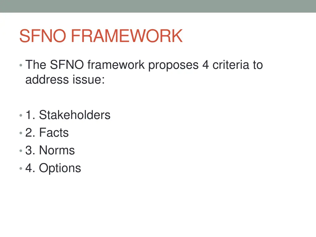 sfno framework