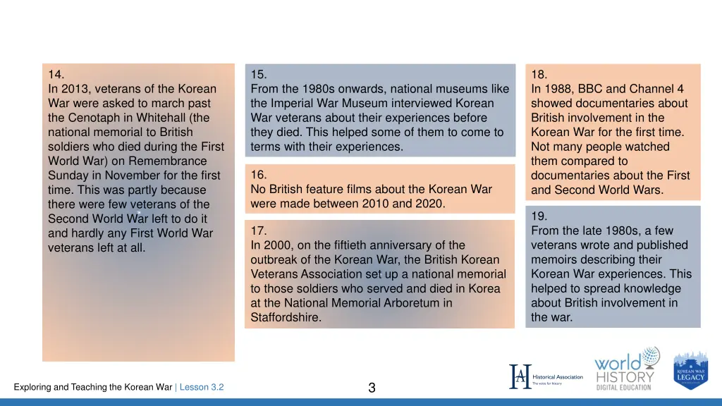14 in 2013 veterans of the korean war were asked