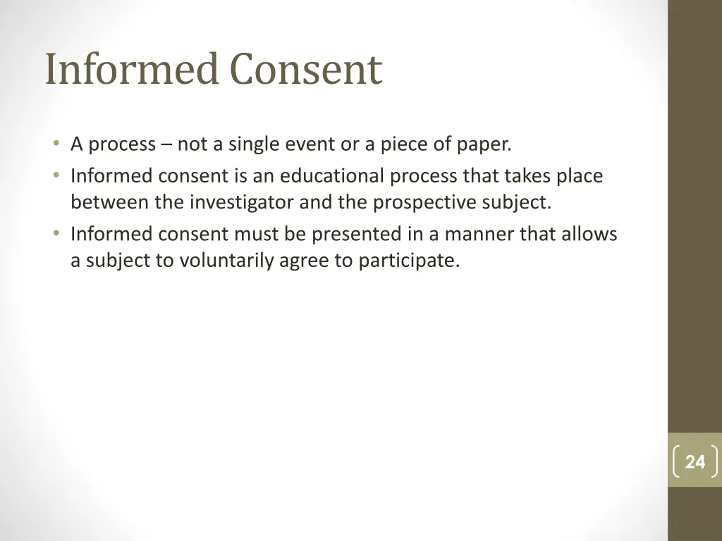 informed consent