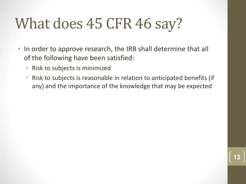 what does 45 cfr 46 say 1