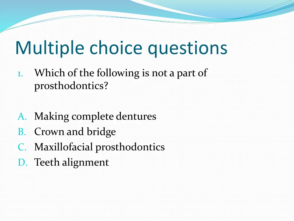 multiple choice questions