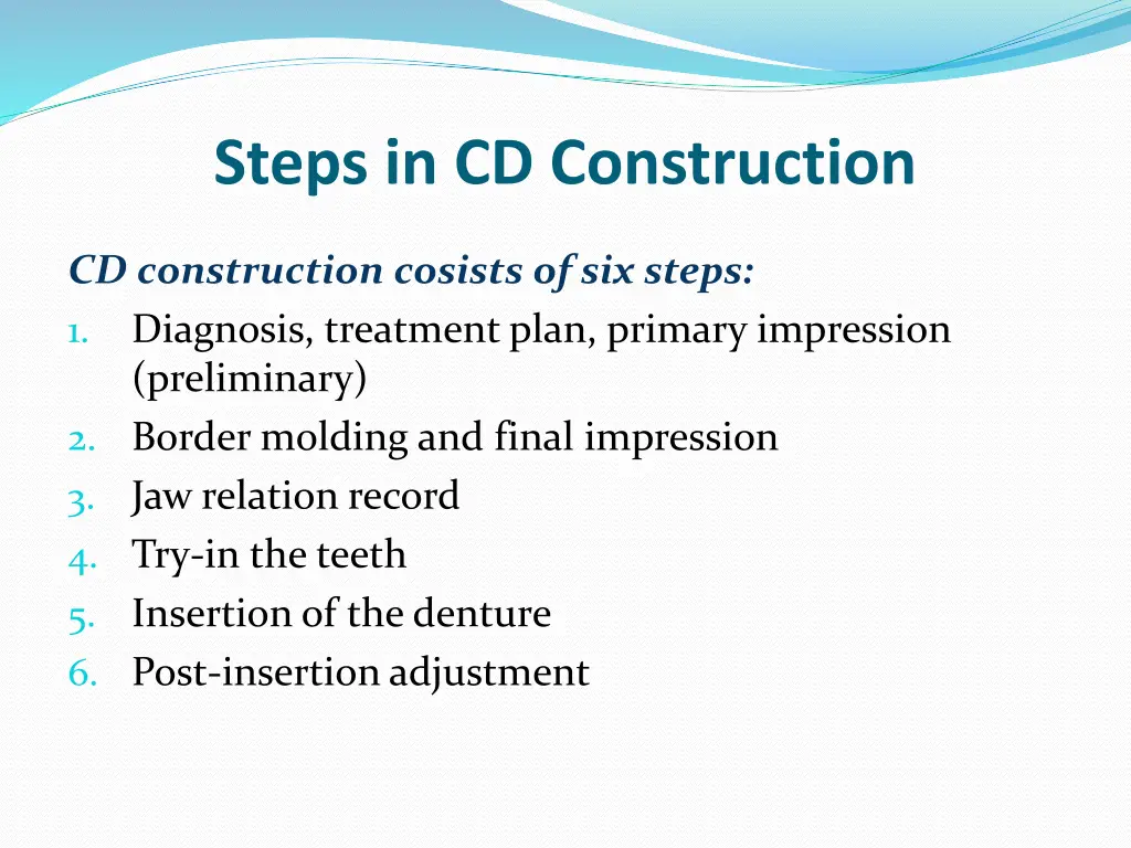 steps in cd construction