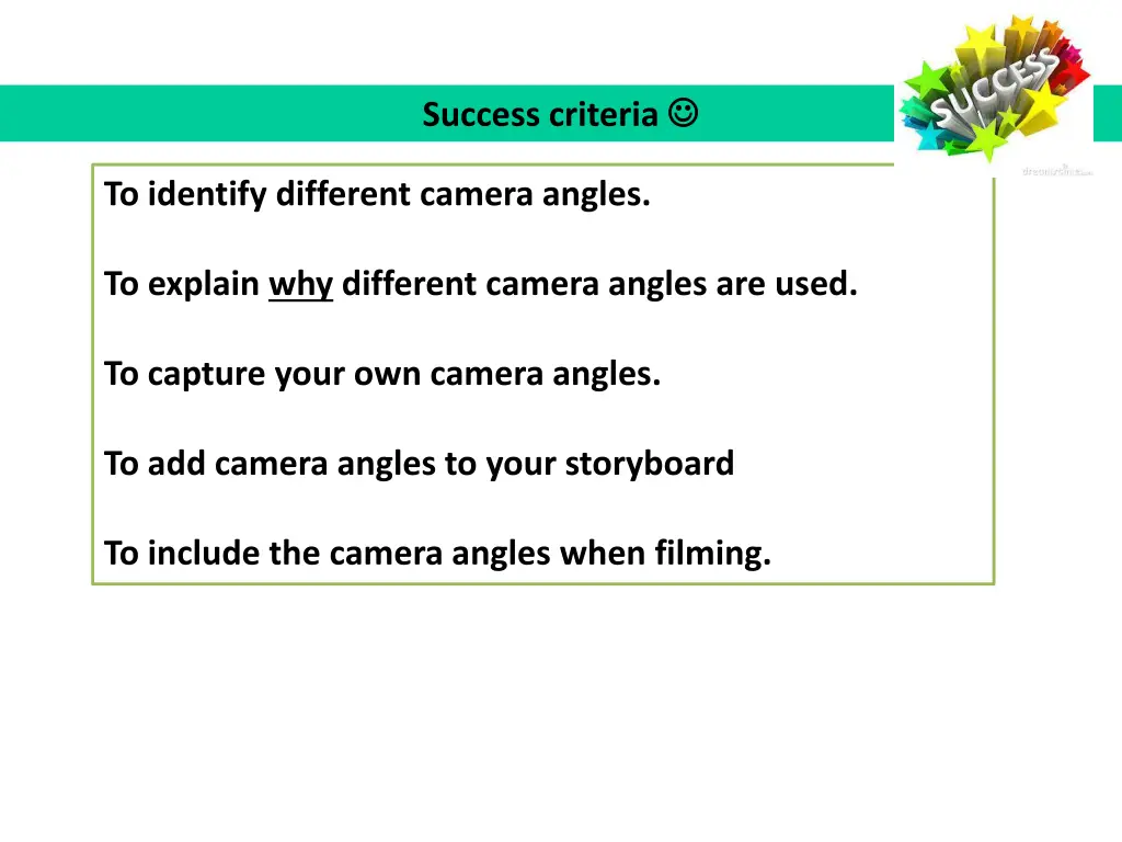 success criteria 7