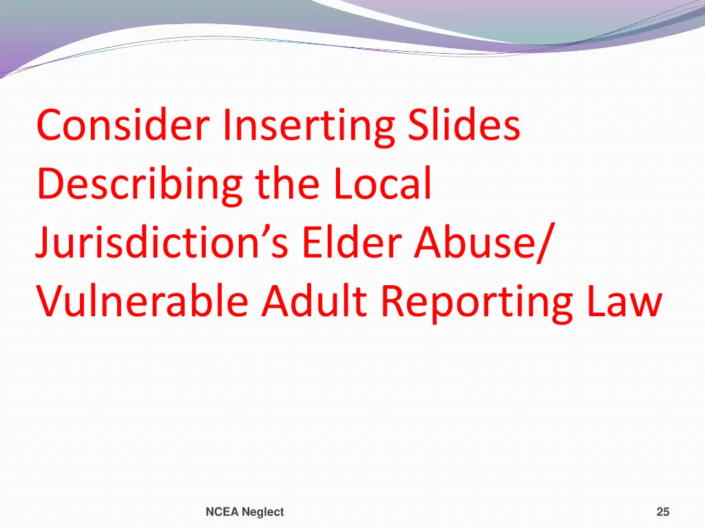 consider inserting slides describing the local