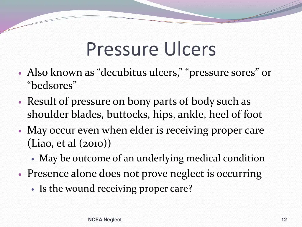 pressure ulcers