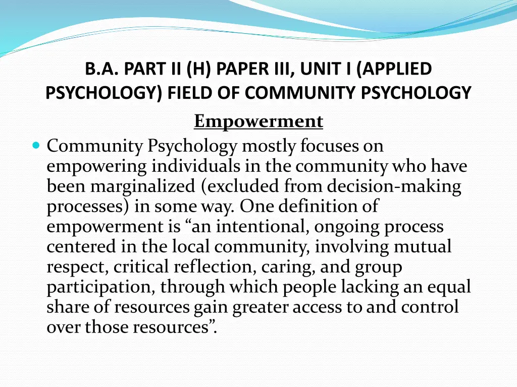 b a part ii h paper iii unit i applied psychology 2