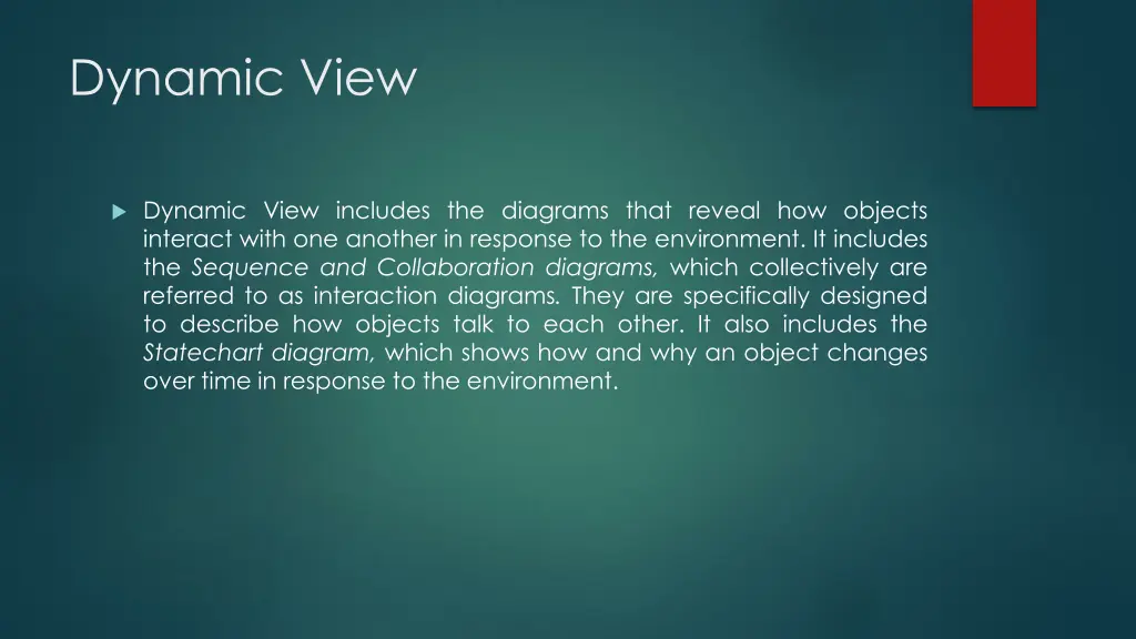 dynamic view