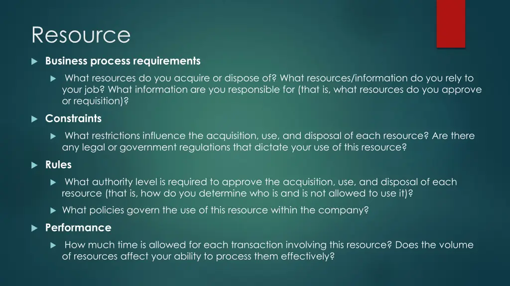 resource