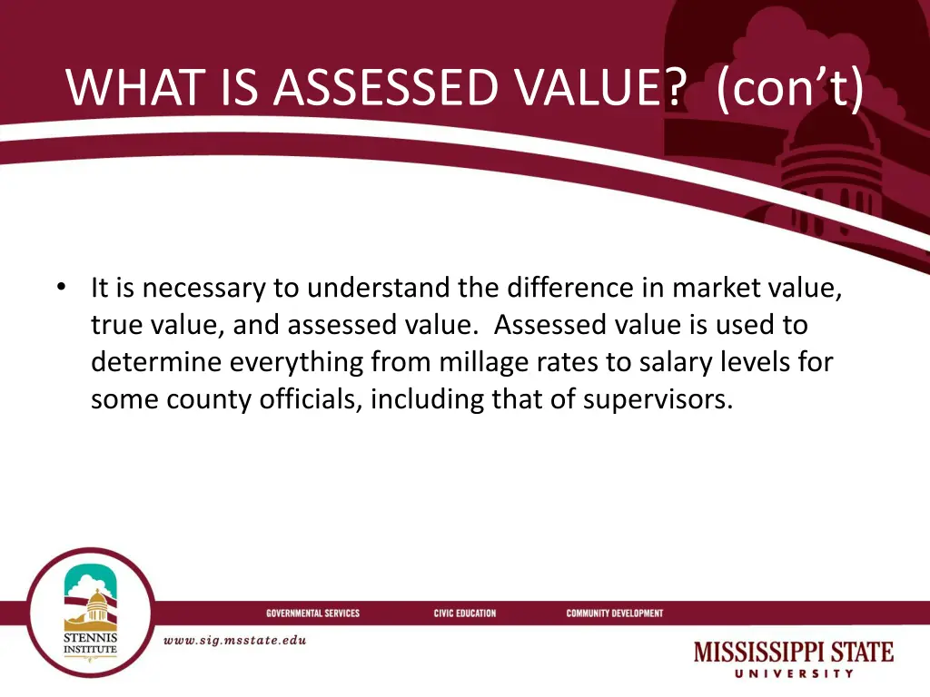 what is assessed value con t